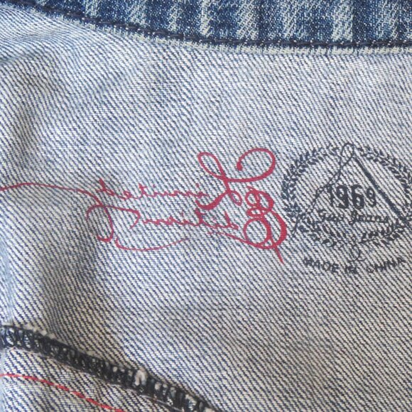 Vintage Gap 1969 Limited Edition Distressed Blue Denim Jean Jacket XS - Picture 3 of 16